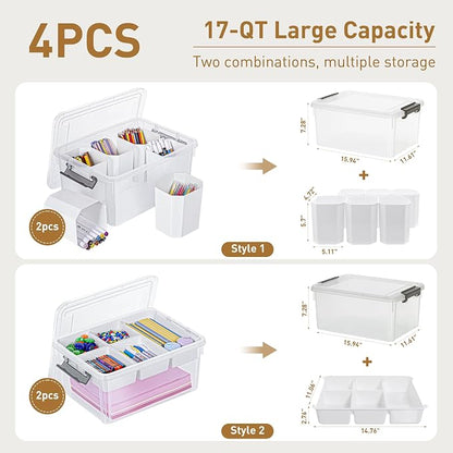 Citylife 17 QT Plastic Storage Box - Image 2