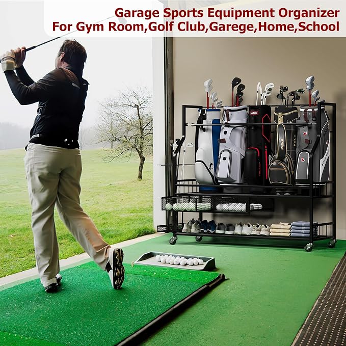 Garvee 4-5 Bags Stand Golf Organizer Rack - Image 6