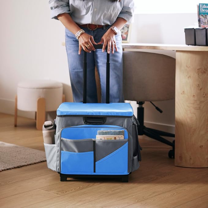 Mobile Utility Cart with Storage Organizer Bag, Rolling Cart - Image 9