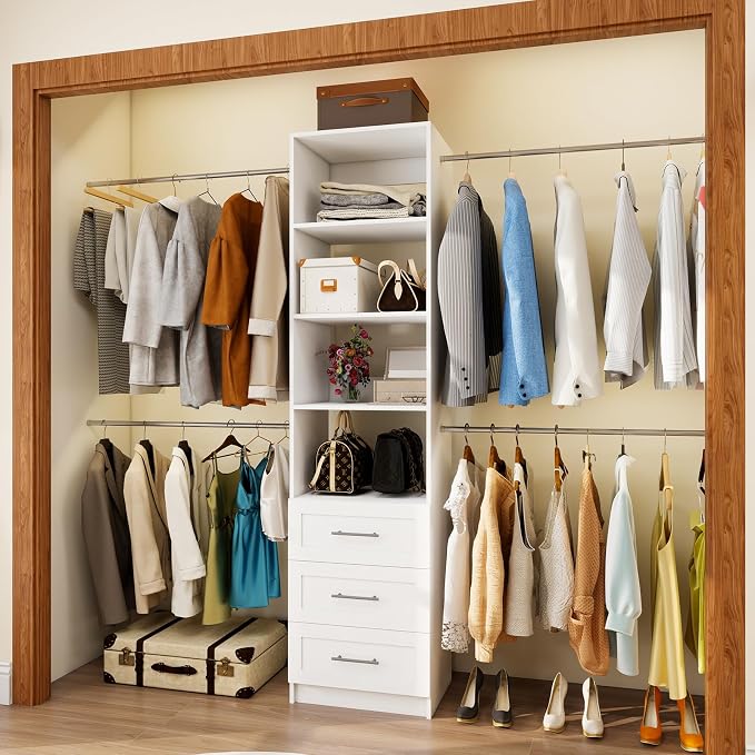 Closet System, 5FT-8FT Closet Organizer System by VOMAVEX