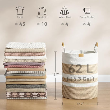 62L Striped Laundry Hamper - Image 4