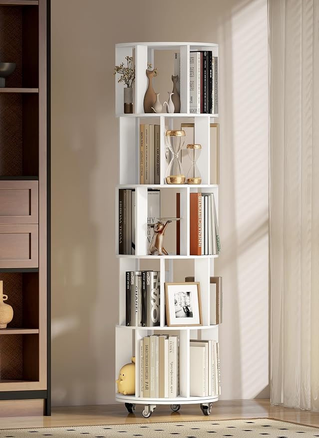 5 Tier 360° Rotating Bookshelf - Image 8