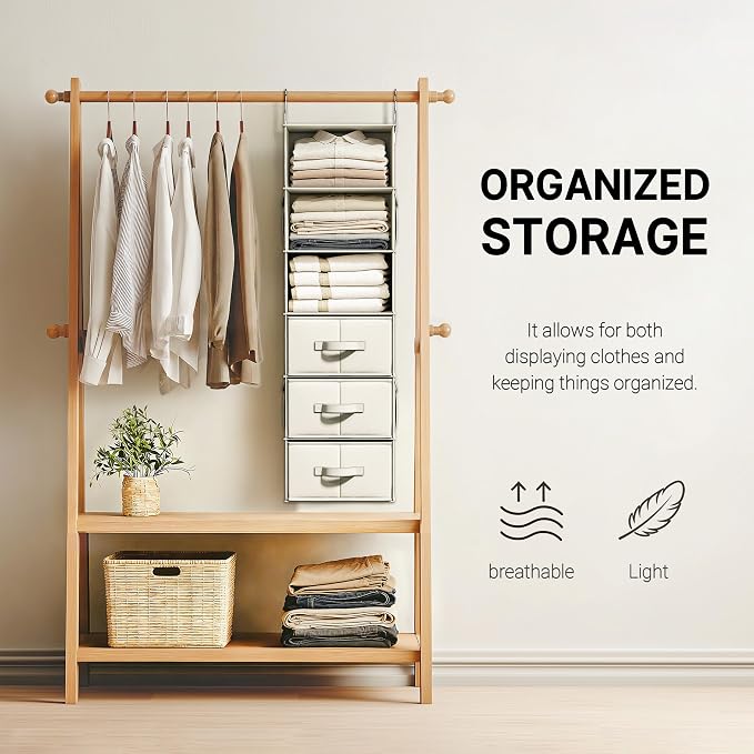 Vailando 6-Shelf Hanging Closet Organizer - Image 5