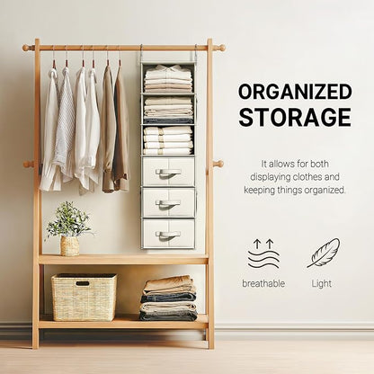 Vailando 6-Shelf Hanging Closet Organizer - Image 5