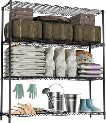 Stand Shelf Wire Rust-Proof Outdoor Storage Shelving 4-Tier Utility Shelving by MEIGAOPLASTICANDMETALHKCOLIMITED