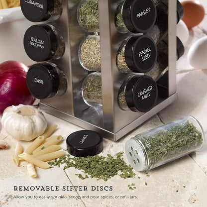 Kamenstein 20 Jar Heritage Revolving Countertop Spice Rack Organizer - Image 2
