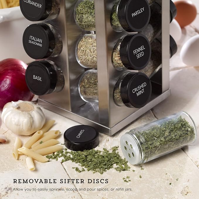 Kamenstein 20 Jar Heritage Revolving Countertop Spice Rack Organizer - Image 3