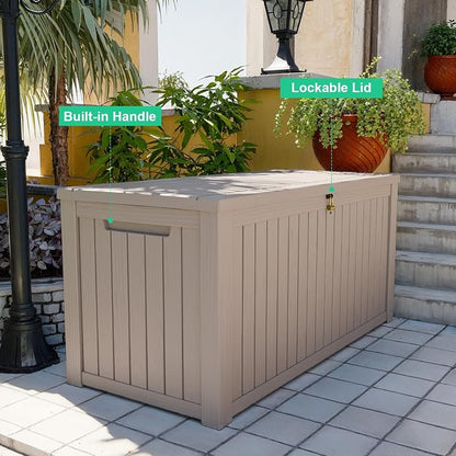 200 Gallon Outdoor Deck Box, Storage Lockable Waterproof Patio Furniture - Image 6