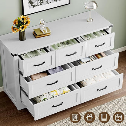 7-Drawer Dresser for Bedroom, Modern Wooden Chest of Drawers - Image 5