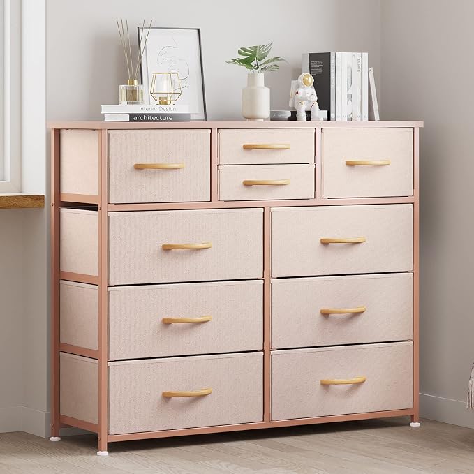 LUMTOK 10 Drawers Dresser with Fabric Bins - Image 7