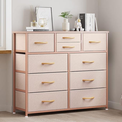LUMTOK 10 Drawers Dresser with Fabric Bins - Image 7
