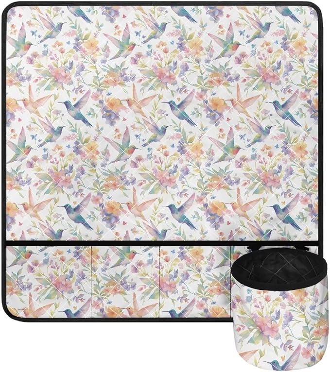 Hummingbird Floral Print Sewing Machine Mat - Image 5