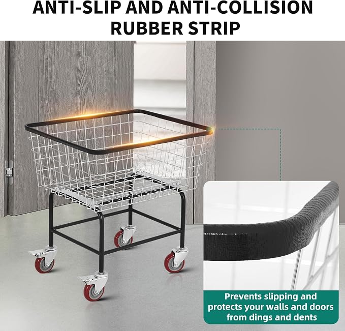 Extra-Large Rolling Laundry Cart - Image 4