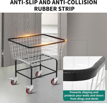 Extra-Large Rolling Laundry Cart - Image 4
