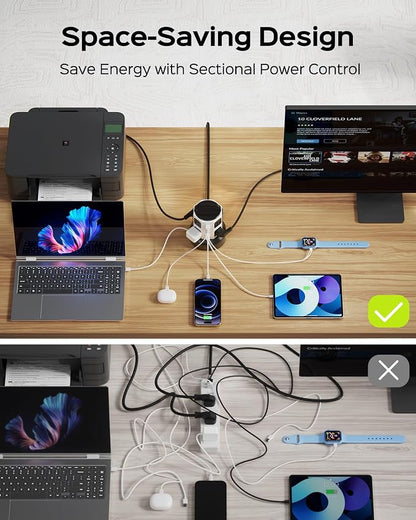 Tower Surge Protector Power Strip, JACKYLED Extension Cord - Image 7