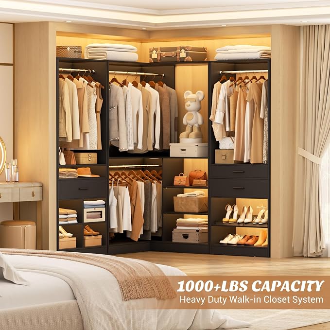 Unikito 86" Corner Closet System, Modular Closets Organizer - Image 2