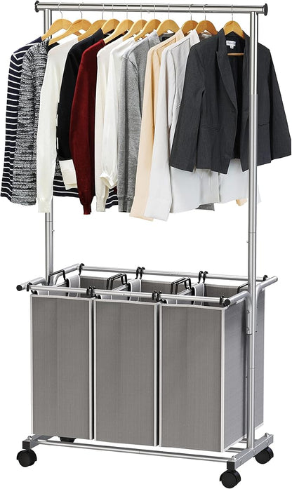 Simple Houseware 3 Bags Laundry Sorter - Image 8