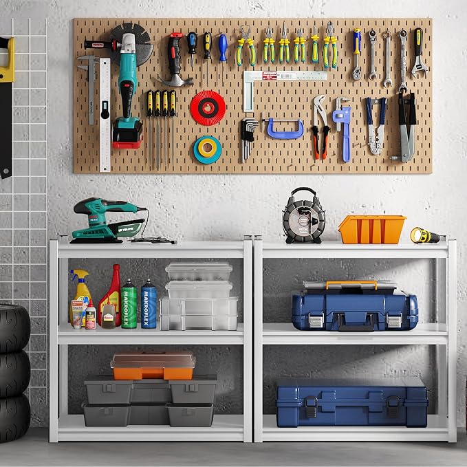 Garage Shelving Adjustable 3 Tier Heavy Duty Metal Storage Shelves Adjustable - Image 5