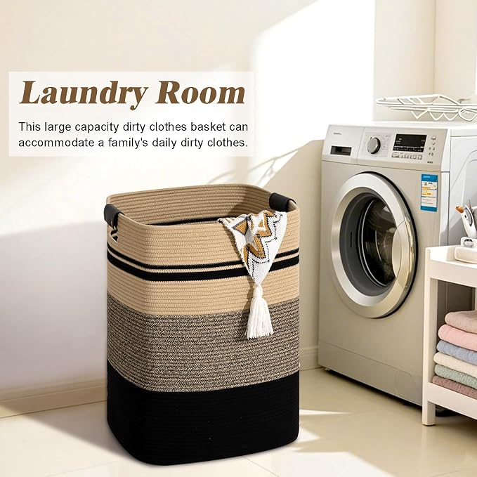 Laundry Hamper, 75L Tall Laundry Basket - Image 3