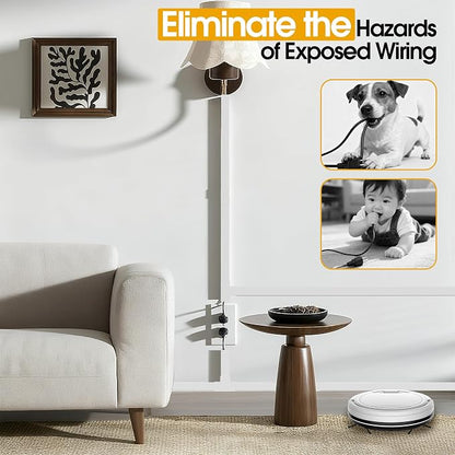 212.6in Cord Covers for 2-3 Wires on Wall, TV Cord Hider Wall, Paintable Cable - Image 8