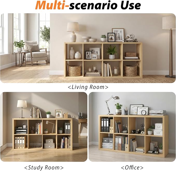 WannabeMyself【2026 Wooden Thick Frame】 8 Cube Storage Organizer - Image 6