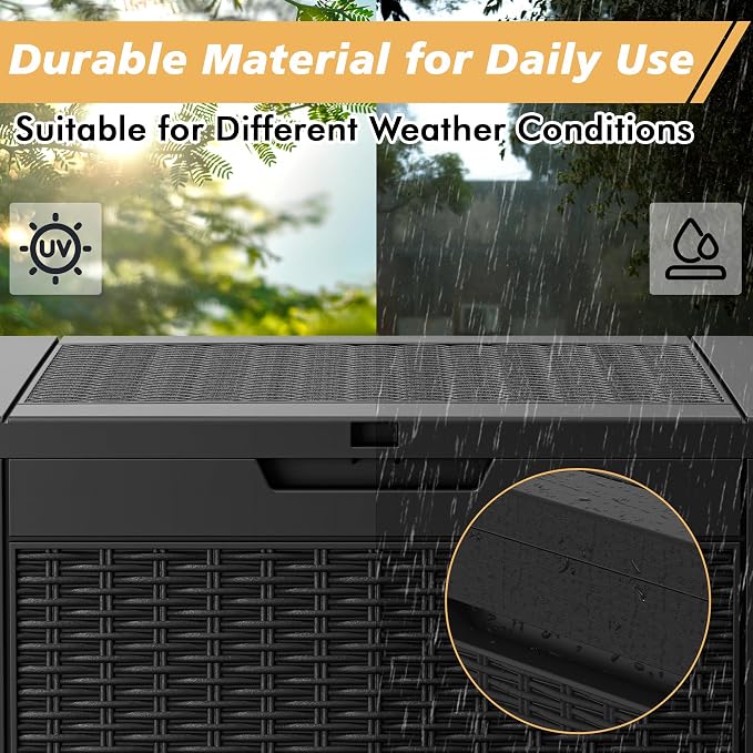 Fancyango 31 Gallon Outdoor Deck Box Waterproof, Storage Box - Image 3