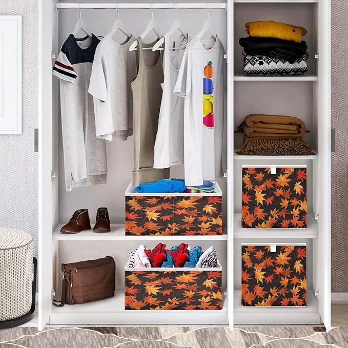 Yellow Maple Closet Organizers Storage Cubes Storage Bins Shelf Baskets - Image 7