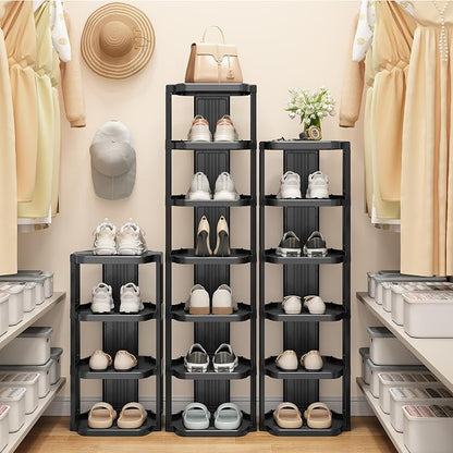Kitstorack 8-Tier Vertical Plastic Shoe Rack, Freestanding Stackable Storage - Image 9