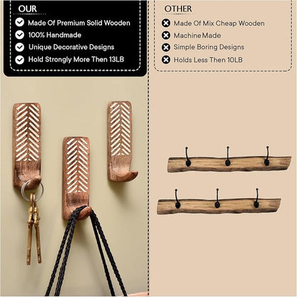 Indian Shelf 150 Pieces Bulk Wood Adhesive Wall Hooks – Wholesale Boho Peel and - Image 5