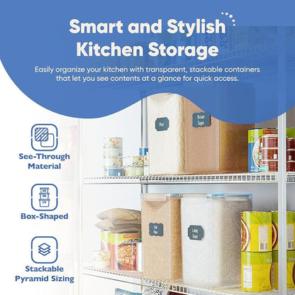 Chef's Path Extra Large Airtight Flour and Sugar Storage Containers - Image 5
