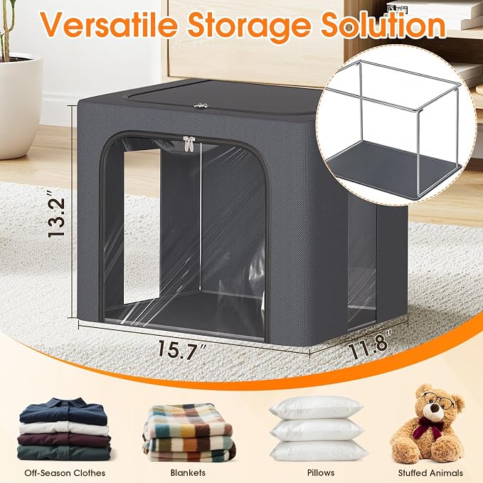 4 Pack Clothes Storage Bins - Image 2