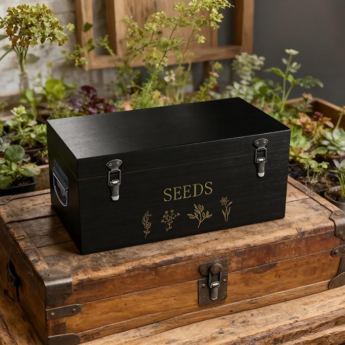 Bamboo Seed Storage Organizer, Large Garden Seed Organizer - Image 7