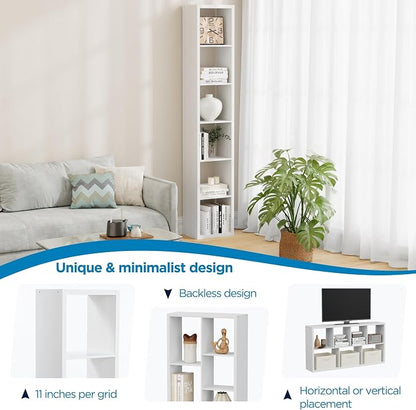 6 Cube Storage Organizer Single Row, Cube Shelf - Image 6