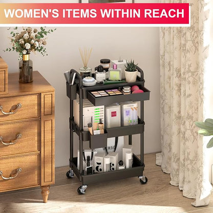Goovilla 3 Tier Rolling Utility Cart Organizer - Image 5