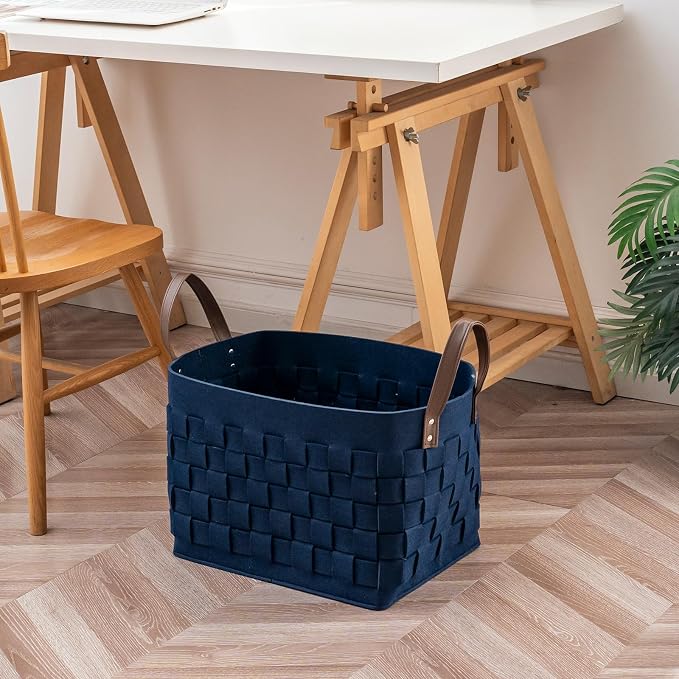 boldmonkey Blankets Basket 16.5 " x13 x13, Extra Large Rectangular Laundry - Image 5