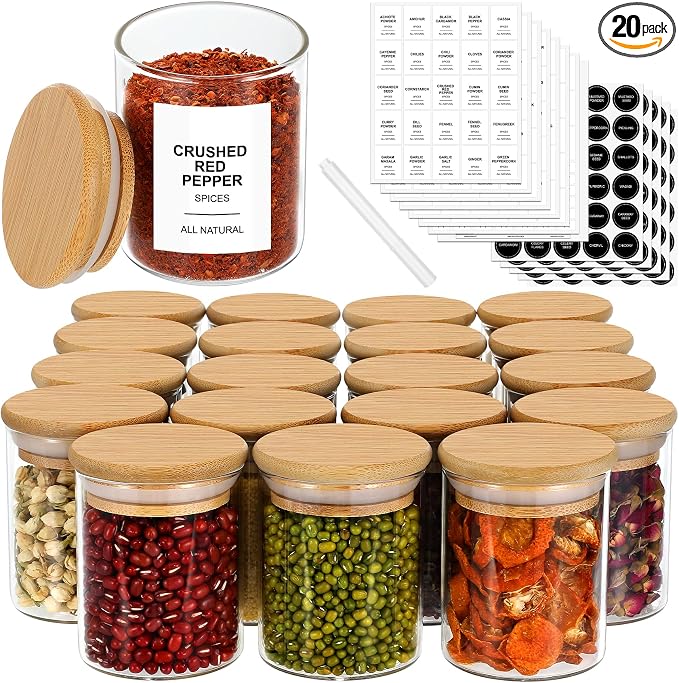 EgticHome 4OZ Glass Spice Jars by abc