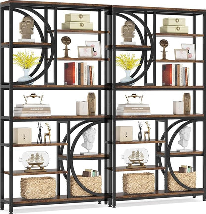 Tribesigns Bookshelf, Industrial 8-Tier Etagere Bookcases, 77-Inch Tall Book by Tribesigns