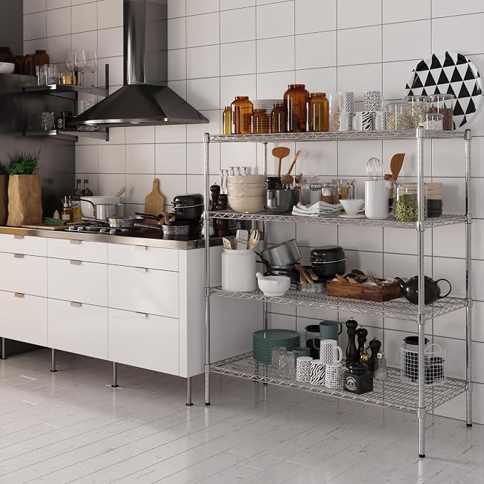 21" Deep x 48" Wide x 54" Height Wire Shelving Kit | 4-Tier | NSF Commercial - Image 2