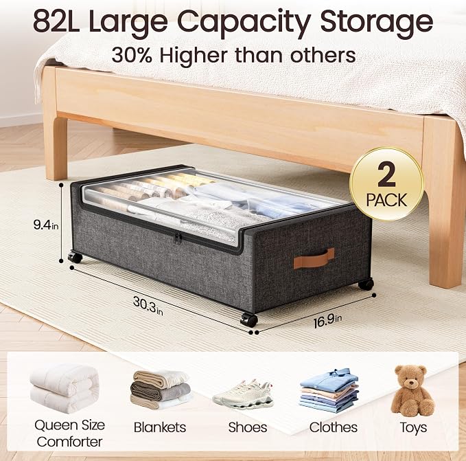 Yecaye 82 L Under Bed Storage - Image 2