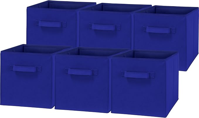 Simple Houseware Foldable Cube Storage Bins, 11-Inch Dark Blue by SimpleHouseware