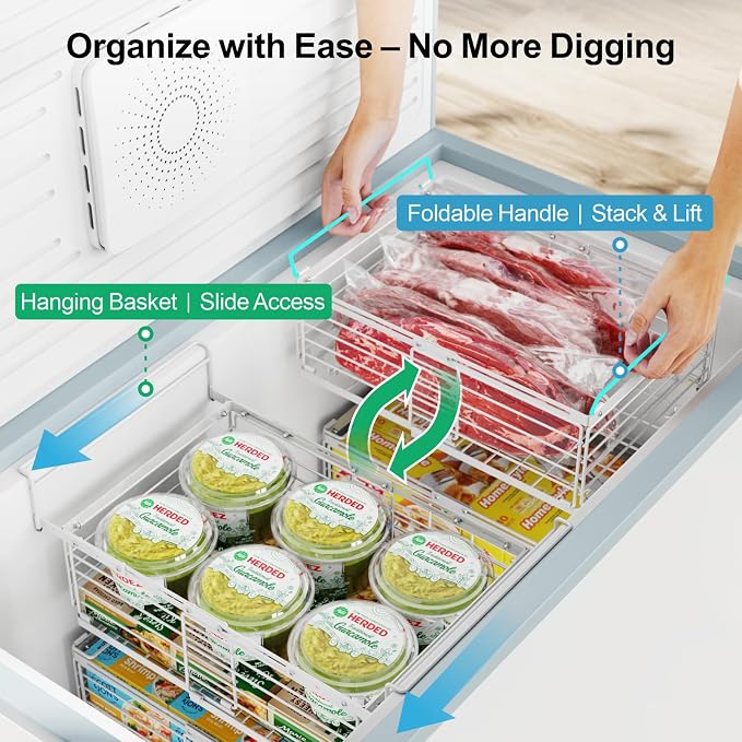 Deep Freezer Organizer Bins - Image 4