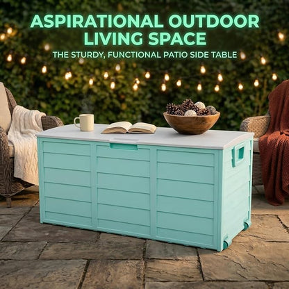 75 Gallon Outdoor Storage Deck Box, Weatherproof Resin Garden Storage Bin - Image 6