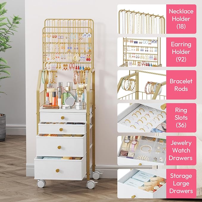 SWTYMIKI Gold Jewelry Organizer Stand - Image 2