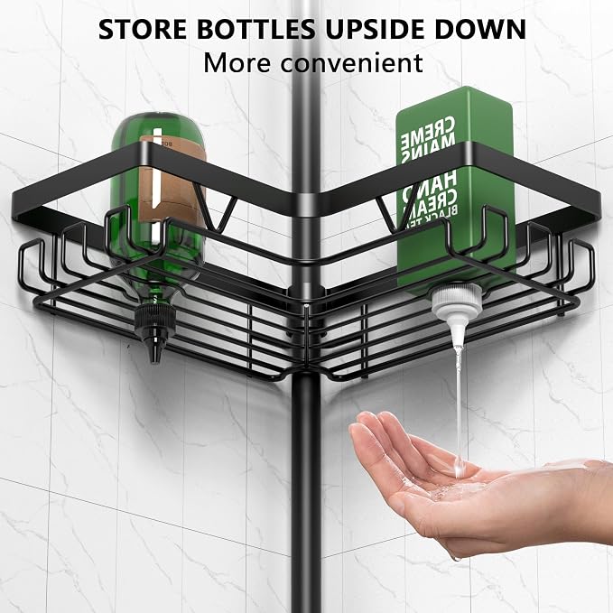 DAOYA Shower Caddy Tension Pole Corner - Image 5