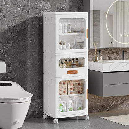 VECELO 3-Tier Narrow Bathroom Storage Cabinet - Image 2