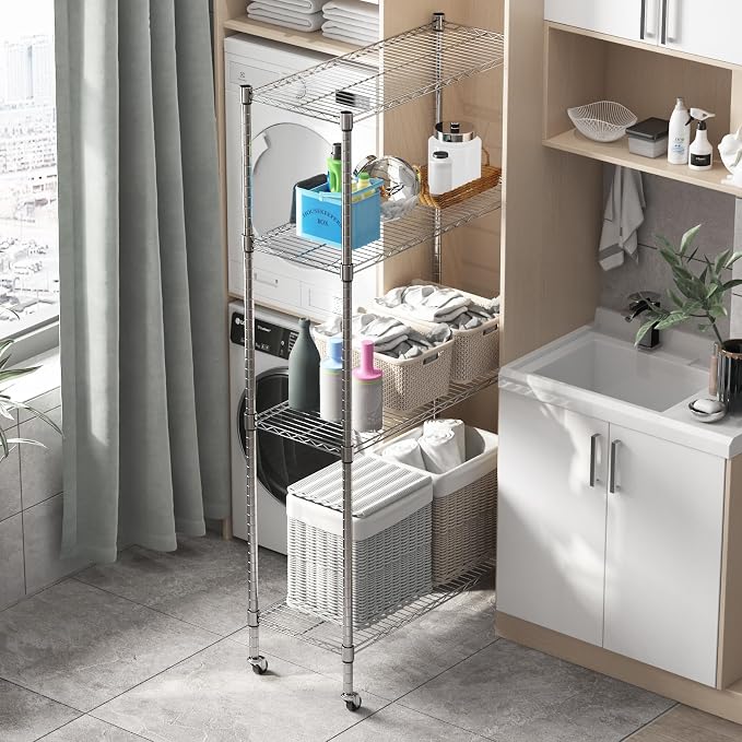 Homdox Heavy Duty 4-Tier Metal Shelving Unit - Image 5