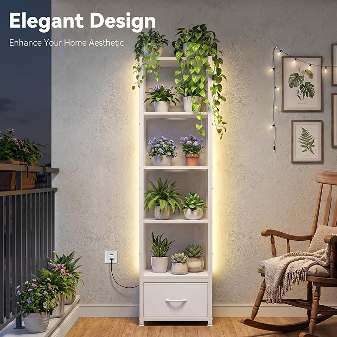 Housolution 6 Tier 60.6" Tall Bookshelf - Image 7