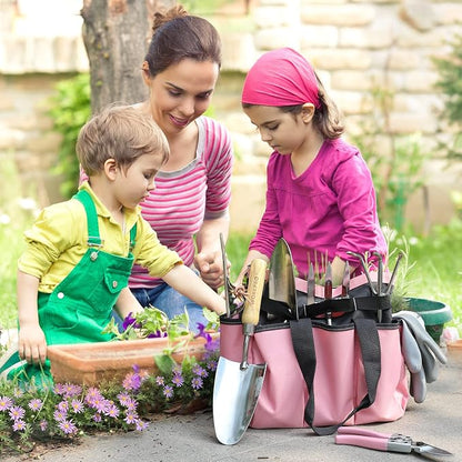 WORKPRO 8-Piece Pink Garden Tool Set, Stainless Steel Gardening Tools - Image 6