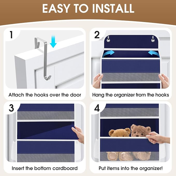 2 Pack Over The Door Organizer, Hanging Storage Organizer - Image 3
