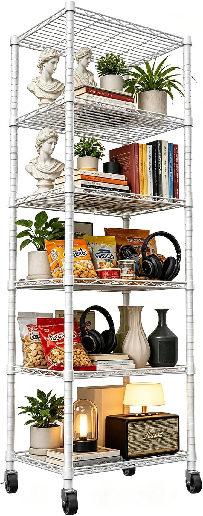 REGILLER 6 Wire Shelving Steel Storage Rack Adjustable Unit Shelves - Image 4